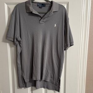 Polo by Ralph Lauren Men's Gray Short-Sleeve Polo with Embroidered Pony